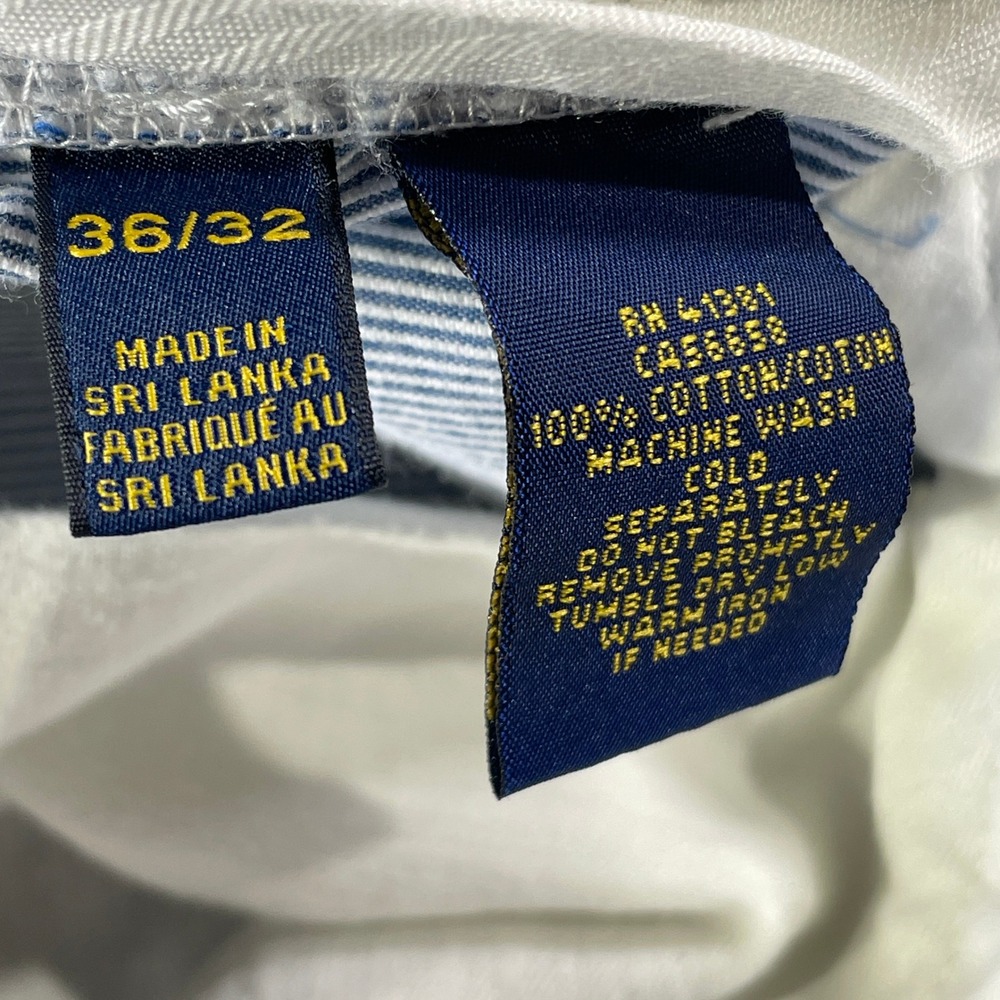 Polo Ralph Lauren Seersucker Chino Pants Men 38x30 Striped Beach Resort Vacation - Picture 3 of 10